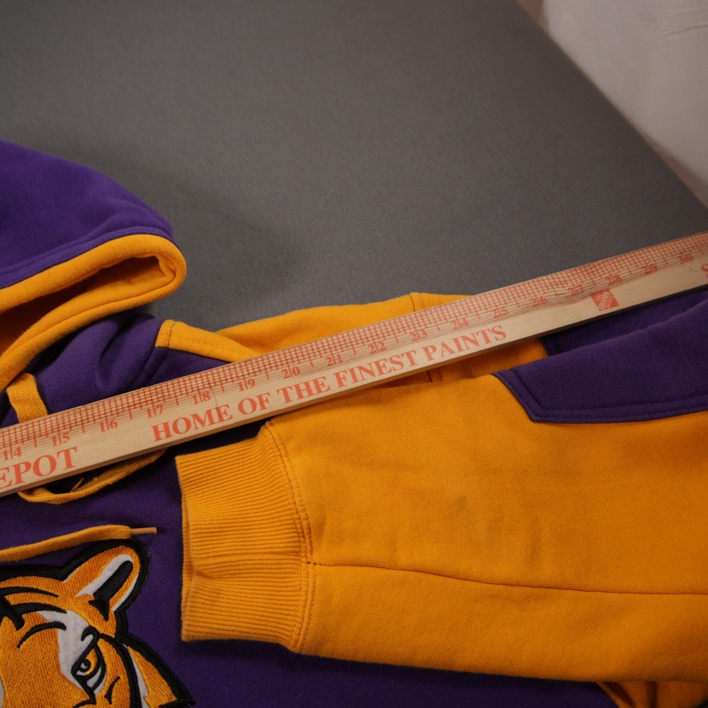 LSU Tigers Embroidered Raglan Colosseum Men Hoodie XL Retro Football Sport - Picture 6 of 16